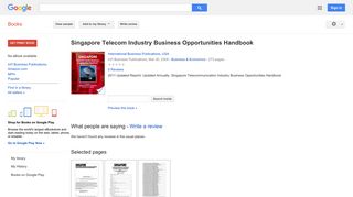 
                            11. Singapore Telecom Industry Business Opportunities Handbook