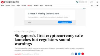 
                            13. Singapore's first cryptocurrency cafe launches but regulators sound ...