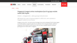 
                            12. Singapore's largest online marketplace Qoo10.sg taps ... - DBS Bank