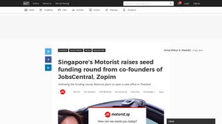 
                            11. Singapore's Motorist raises seed funding round from co-founders of ...