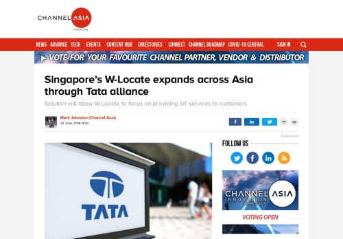 Singapore's W-Locate expands across Asia through Tata alliance ...
