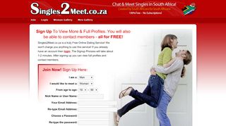 
                            2. Singes2Meet.co.za - Free South African Online Dating - Join Now!