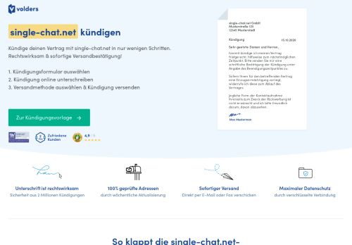 
                            8. single-chat.net kündigen: Jetzt direkt online & in zwei Minuten