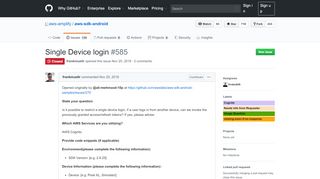 
                            11. Single Device login · Issue #585 · aws-amplify/aws-sdk ...