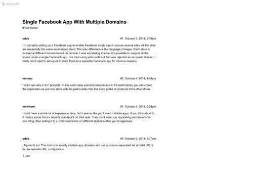 
                            2. Single Facebook App With Multiple Domains - Get Started - ...