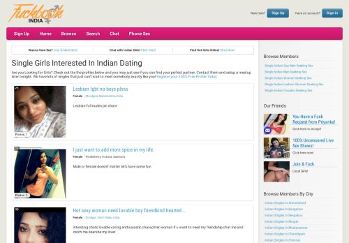 
                            2. Single Girls interested in Indian Dating, Fbook India