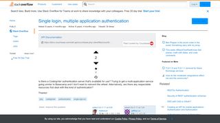 
                            3. Single login, multiple application authentication - Stack Overflow