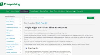 
                            13. Single Page Site - First Time Instructions - Freeparking Helpdesk | Get ...