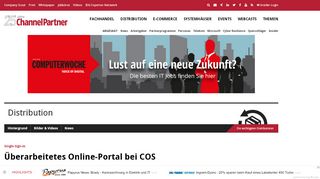 
                            7. Single Sign-in: Überarbeitetes Online-Portal bei COS - channelpartner ...