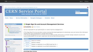 
                            4. Single Sign On and Account Management Services | CERN Service ...