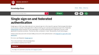 
                            3. Single sign-on and federated authentication - IU ...