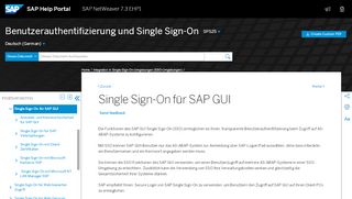 
                            10. Single Sign-On für SAP GUI - SAP Help Portal