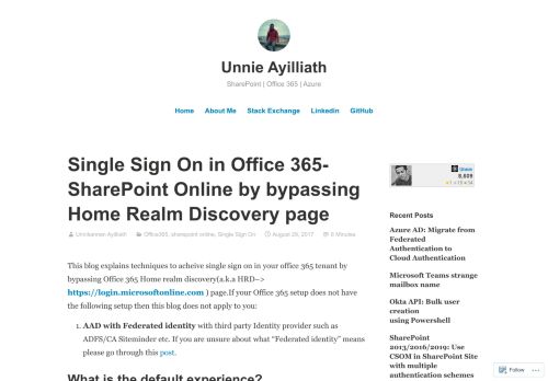 
                            8. Single Sign On in Office 365-SharePoint Online by bypassing Home ...