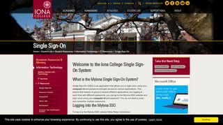 
                            3. Single Sign On | Information Technology | Student ... - Iona College