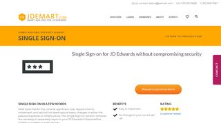 
                            9. Single sign-on – JDEMart