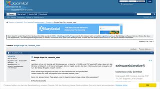 
                            3. Single Sign On, remote_user - Joomla CMS Support Forum