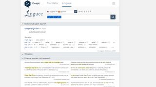 
                            9. single sign-on - Spanish translation – Linguee