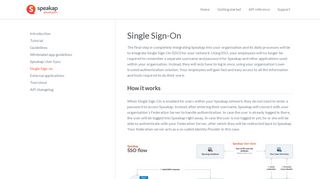 
                            8. Single Sign-on – Speakap developer portal