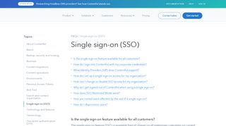 
                            13. Single sign-on (SSO) - FAQ - Contentful
