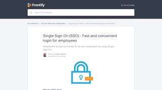 
                            10. Single Sign On (SSO) - Fast and convenient login for employees ...