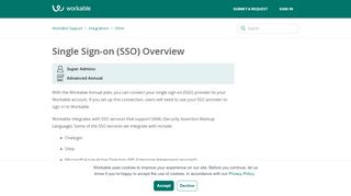 
                            11. Single Sign-on (SSO) Overview [Pro] – Workable Support