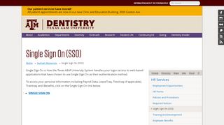 
                            13. Single Sign On (SSO) - Texas A&M College of Dentistry