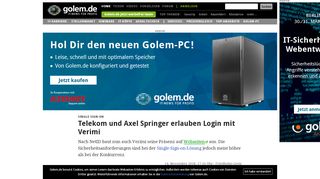 
                            13. Single Sign-on: Telekom und Axel Springer erlauben Login mit Verimi