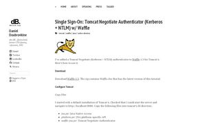 
                            6. Single Sign-On: Tomcat Negotiate Authenticator (Kerberos + NTLM) w ...