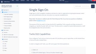 
                            4. Single Sign On - Twilio