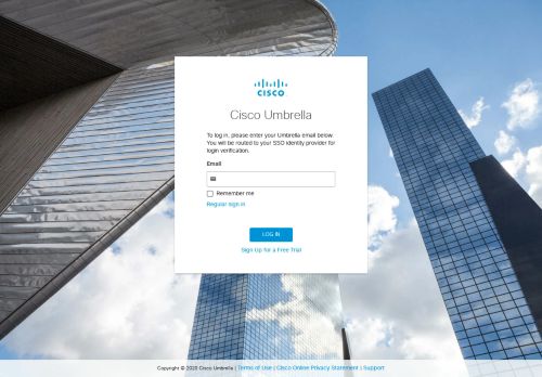 
                            10. Single sign on - Umbrella > Login - Cisco Umbrella