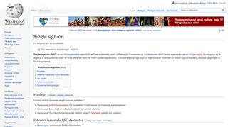 
                            1. Single sign-on - Wikipedia, den frie encyklopædi