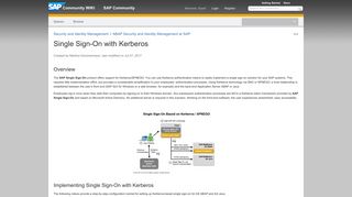 
                            3. Single Sign-On with Kerberos - Security and Identity ... - SCN Wiki - SAP