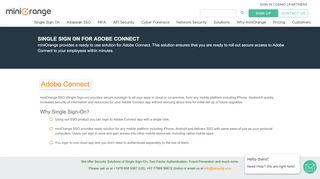 
                            8. Single Sign On(SSO) solution for Adobe Connect - miniOrange