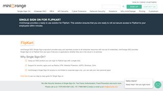 
                            8. Single Sign On(SSO) solution for FlipKart - miniOrange