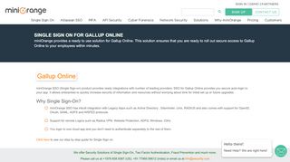 
                            10. Single Sign On(SSO) solution for Gallup Online - miniOrange