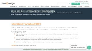 
                            12. Single Sign On(SSO) solution for International Foundation(IFEBP ...