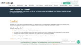 
                            9. Single Sign On(SSO) solution for TypePad - miniOrange