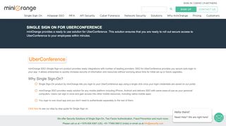 
                            8. Single Sign On(SSO) solution for UberConference - miniOrange