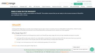 
                            11. Single Sign On(SSO) solution for WhosOff - miniOrange