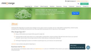 
                            10. Single Sign On(SSO) solution for Zilicus - miniOrange