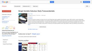 
                            5. Single Variable Calculus: Early Transcendentals