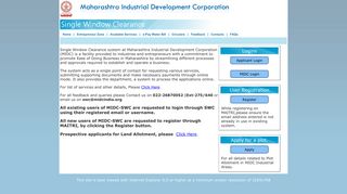 
                            5. Single Window Clearance - MIDC