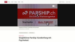 
                            6. Singlebörse Parship: Kundenfang mit Psychotest - Sendungen - SRF