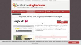 
                            10. Single.de im Test: Die Singlebörse in der Detailanalyse
