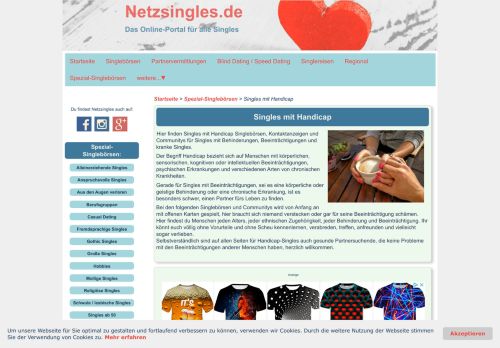 
                            10. ⇒ Singles mit Handicap | Netzsingles.de