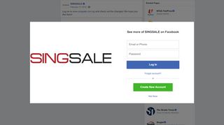 
                            9. SINGSALE - Log on to www.singsale.com.sg and check out the ...