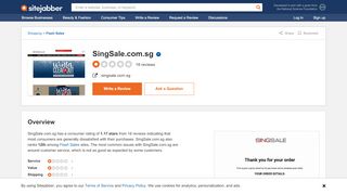 
                            10. SingSale.com.sg Reviews - 10 Reviews of Singsale.com.sg | Sitejabber