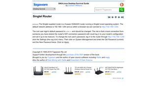 
                            9. Singtel Router - Togaware