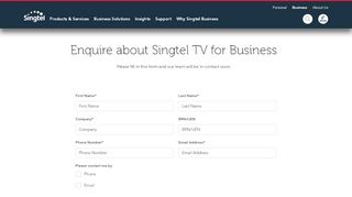 
                            12. Singtel TV : Sign Up
