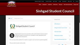 
                            6. Sinhgad Institutes - Student Council